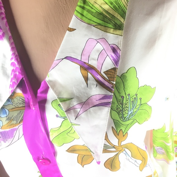 Miss Meng Silk Parrot Print Blouse - Picture 5 of 15